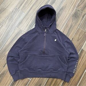 Peloton Women's Chic Half Zipper Gold and Purple Athletic Activewear Hoodie